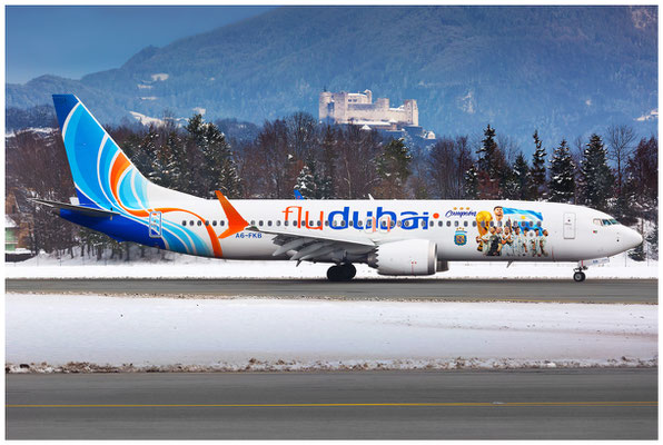 FlyDubai / Boeing 737-8 MAX / A6-FKB / 24.01.2023 / © Berni Müller