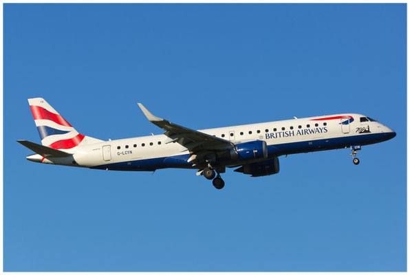   British Airways (CityFlyer) / Embraer ERJ-190-100SR / G-LCYM / 25.08.2016 / © Berni Müller