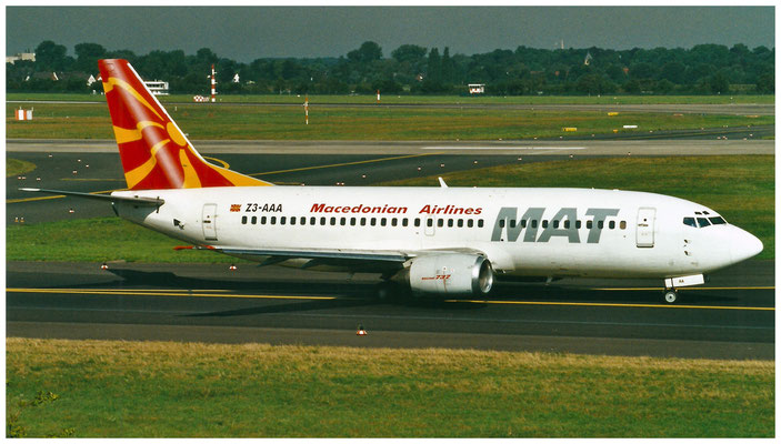 MAT Macedonian Airlines / Boeing 737-300 / Z3-AAA / 00.08.2002 / © Martin Hackl