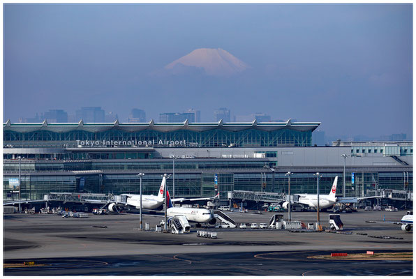 Mount Fuji watching over Haneda's Terminal 3