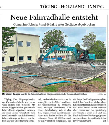 Neue Fahrradhalle entsteht - pnp