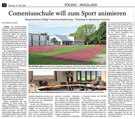 11.05.2024 - Comeniusschule will zum Sport animieren - pnp