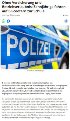 21.07.2026 - Ohne Versicherung und Betriebserlaubnis ... - pnp