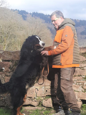 Nanook und sein Herrchen