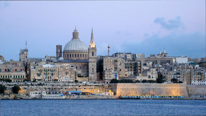 Blick nach Valletta von Sliema aus