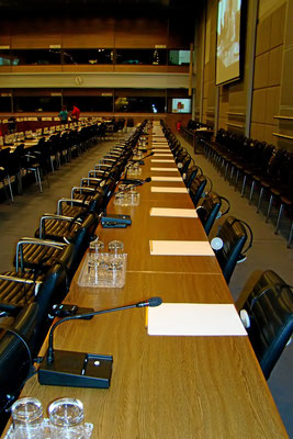der multifunktionelle Saal mit 452 m², benannt nach Fürst Metternich, dem Strategen der Neuordnung Europas beim Wiener Kongress, wird von der OSCE (Organization for Security and Co-operation in Europe) als Tagungsraum verwendet