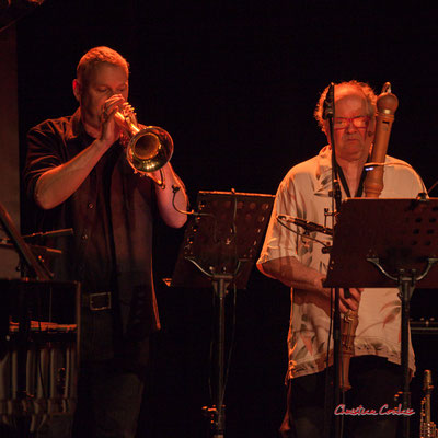 Régis Lahontâa, Christian Paboeuf ; Christian Paboeuf Quartet. Festival JAZZ360 2021, Cénac, samedi 5 juin 2021. Photographie © Christian Coulais