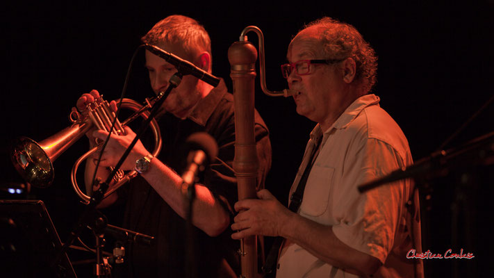 Régis Lahontâa, Christian Paboeuf ; Christian Paboeuf Quartet. Festival JAZZ360 2021, Cénac, samedi 5 juin 2021. Photographie © Christian Coulais