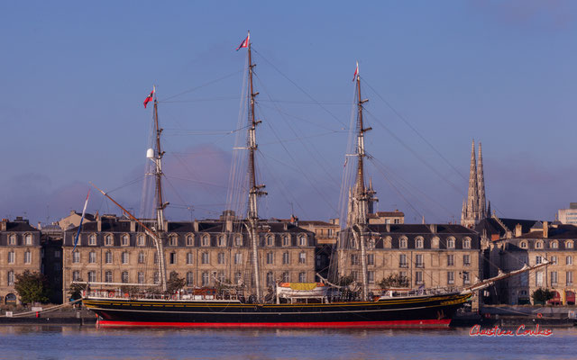 Le voilier russe "Stad Amsterdam" en escale au ponton d’honneur de Bordeaux jusqu’au 17 octobre 2021. Samedi 9 octobre 2021. Photographie © Christian Coulais