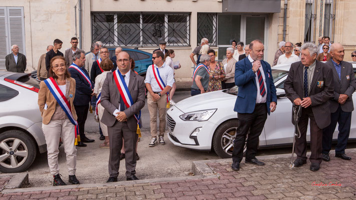 Quatre-vingtième anniversaire du Souvenir et de la Mémoire de la Résistance, en présence de Mathilde Feld, députée de Gironde, Christophe Miqueu, maire de Sauveterre, Jean Favory, président de l'A.N.A.C.R. le 14/07/2024. Photographie © Christian Coulais