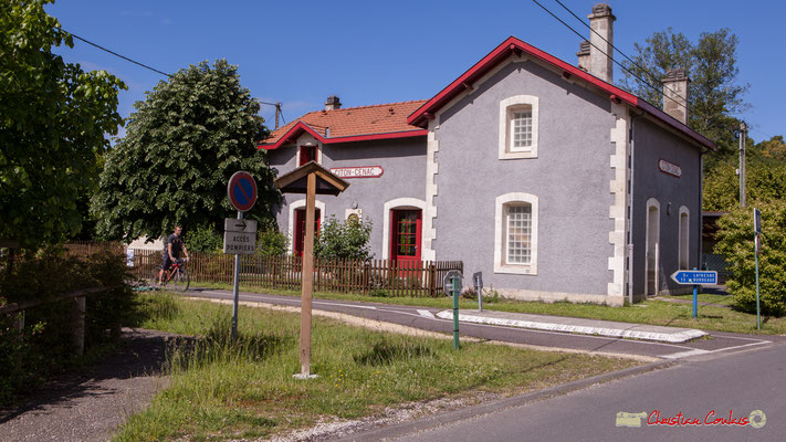 Piste cyclable Roger Lapébie, voie verte des Deux Mers. Gîte intercommunale de la gare de Citon-Cénac. 13/05/2018