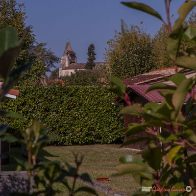 Point de vue vers l'église Saint-André. Avenue de Guyenne, Cénac, Gironde. 16/10/2017