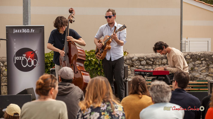  Esteban Bardet, Nicolas Allard, Edward Rogers; Atelier Jazz du Conservatoire Jacques Thibaud, Festival JAZZ360 2019, Quinsac, 09/06/2019