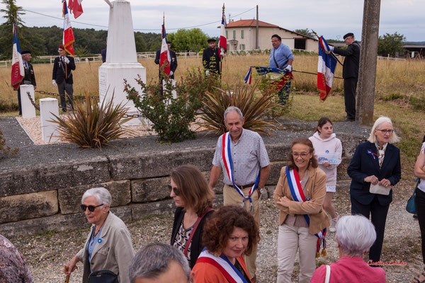 Quatre-vingtième anniversaire du Souvenir et de la Mémoire de la Résistance, stèle de Pénic, Saint-Léger-de-Vignague en présence de Mathilde Feld, députée de Gironde. Dimanche 14 juillet 2024. Photographie © Christian Coulais