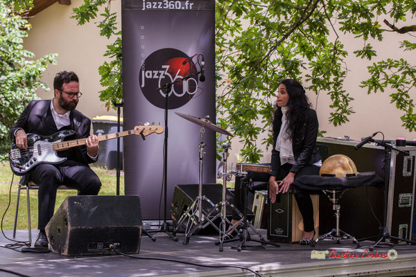 Julien Cridelause, Sabrina Romero; Nicolas Saez Quartet. Festival JAZZ360, Château Duplessy, Cénac. 10/06/2019