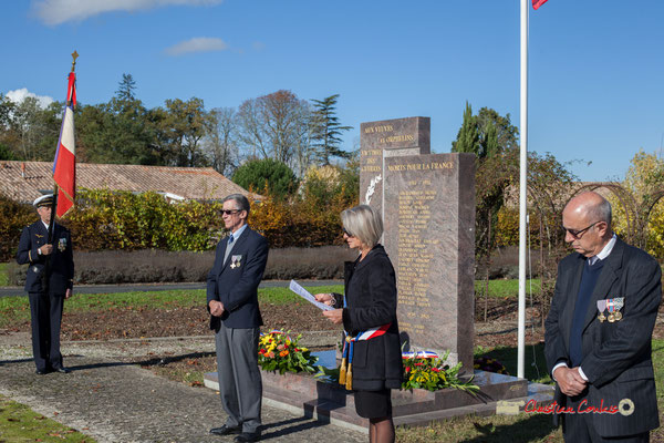 Hommages et commémoration de l'Armistice du 11 novembre 1918 à Cénac, ce dimanche 11 novembre 2012.