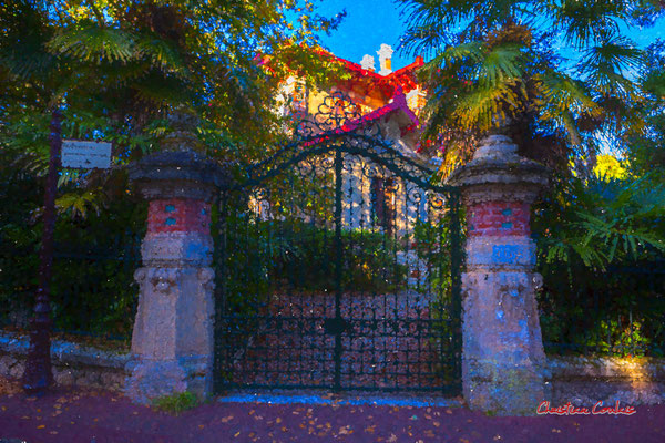 Villa Alexandre Dumas à la manière de George Seurat. Ville d'hiver, Arcachon. Samedi 20 novembre 2021. Photographie © Christian Coulais
