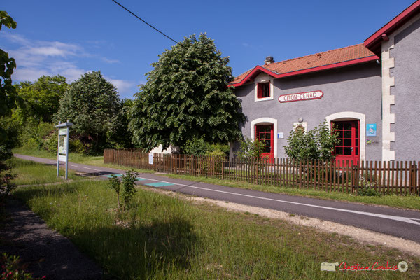 Piste cyclable Roger Lapébie, voie verte des Deux Mers. Gîte intercommunale de la gare de Citon-Cénac. 13/05/2018