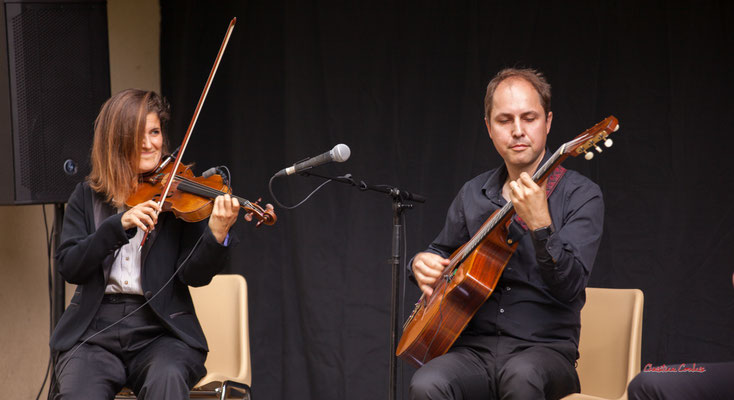 Caroline Bugala, Gaël Rouilhac; Gaël Rouilhac trio "Waterworks" Festival JAZZ360, samedi 4 juin 2022, Cénac. Photographie © Christian Coulais