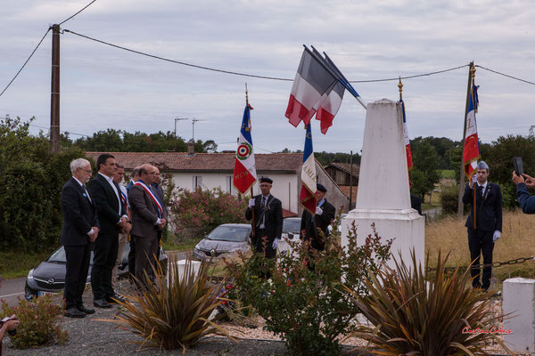 Quatre-vingtième anniversaire du Souvenir et de la Mémoire de la Résistance, stèle de Pénic, Saint-Léger-de-Vignague en présence de Mathilde Feld, députée de Gironde. Dimanche 14 juillet 2024. Photographie © Christian Coulais