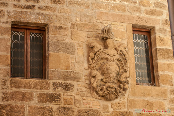 Façade et armoirie d'une maison noble, Olite, Navarre / Fachada y escudo de una casa noble, Olite, Navarra