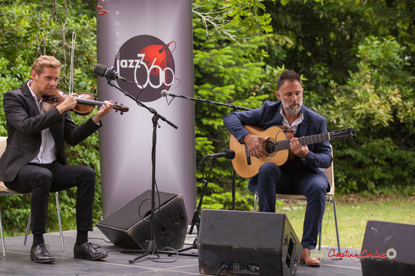 Nicolas Frossard, Nicolas Saez; Nicolas Saez Quartet. Festival JAZZ360, Château Duplessy, Cénac. 10/06/2019