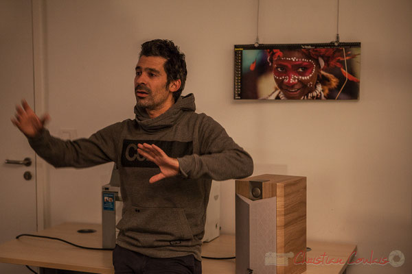 Guillaume Thevenin, ingénieur du son Studio d'enregistrement Cryogène. Le Rocher de Palmer, 12/12/2015. Reproduction interdite - Tous droits réservés © Christian Coulais