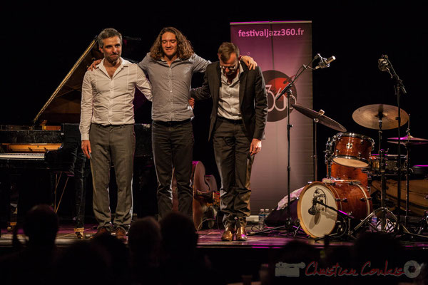 Trio Marcelle, Laurent Vanhée, Jéricho Ballan, Cédric Jeanneaud. Soirée Cabaret JAZZ360, Cénac, 05/11/2016