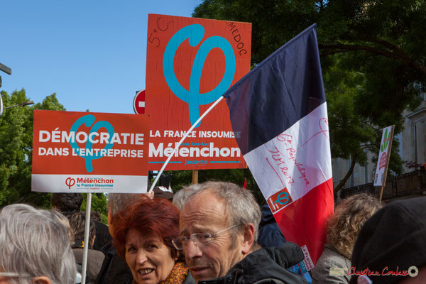 France Insoumise, 5ème circonscription du Médoc. Manifestation du 1er mai 2017, cours d'Albret, Bordeaux