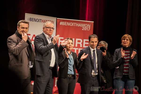 1 Pascal Lafargue, Jean-Marie Darmian, Naïma Charaï, Benoît Hamon, Andréa Kiss, Théâtre Fémina, Bordeaux