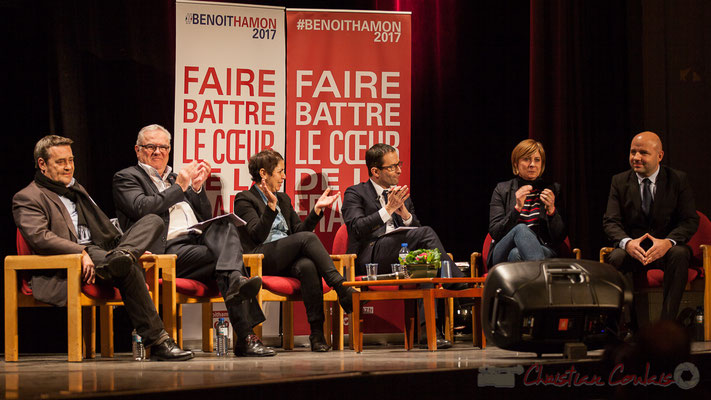 3 Pascal Lafargue, Jean-Marie Darmian, Naïma Charaï, Benoît Hamon, Andréa Kiss, Matthieu Rouveyre, Théâtre Fémina, Bordeaux