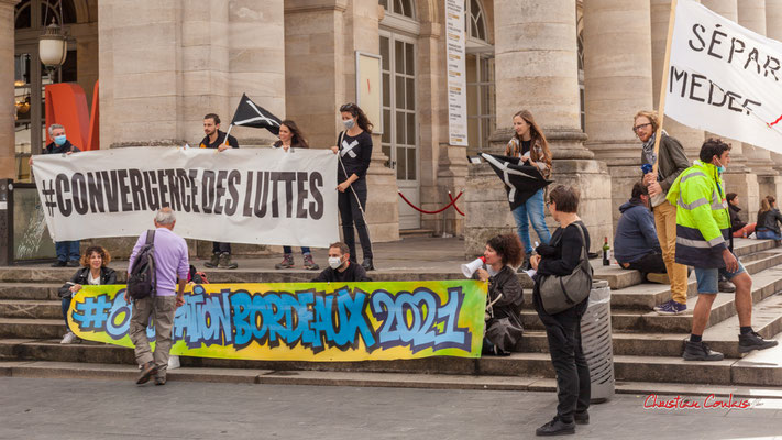 "Convergence des luttes" Manifestation intersyndicale, Bordeaux, mardi 5 octobre 2021. Photographie © Christian Coulais