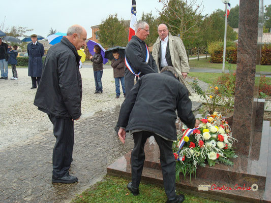 Hommages et commémoration de l'Armistice du 11 novembre 1918 à Cénac, ce mercredi 11 novembre 2009.