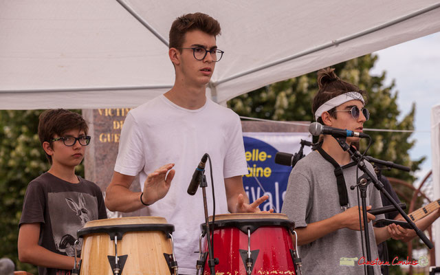 Percussions. Big Band Jazz du Collège Eléonore de Provence, dirigée par Rémi Poymiro. Festival JAZZ360 2018, Cénac. 08/06/2018