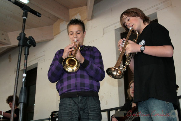 Trompettes. Big Band Jazz du Collège Eléonore de Provence, de Monségur (promotion 2010). Festival JAZZ360 2010, Cénac. 12/05/2010