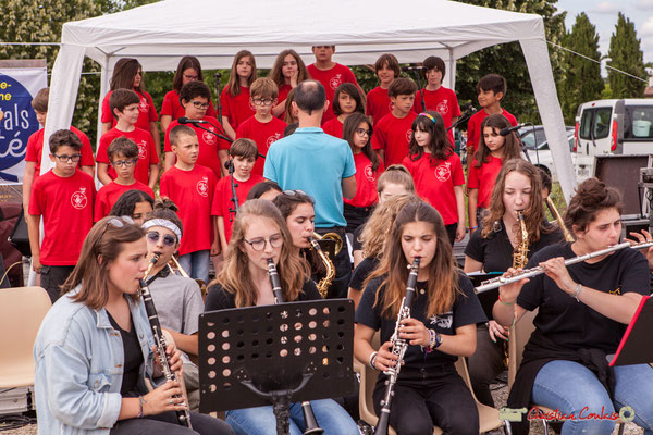 Chorale de l'école du Tourne, (Vincent Nebout), accompagnée par le Big Band Jazz du Collège Eléonore de Provence, (Rémi Poymiro). Festival JAZZ360 2018, Cénac. 08/06/2018