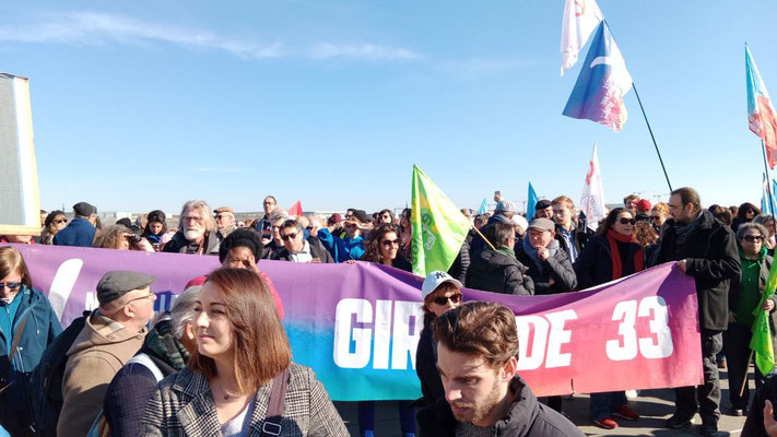 Réforme des retraites, quatrième manifestation intersyndicale. Bordeaux, samedi 11 février 2023.