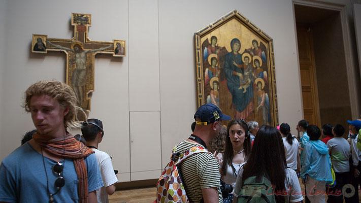 Croix peinte, Giotto di BondoneI ou son atelier, Le Salon carré, Musée du Louvre