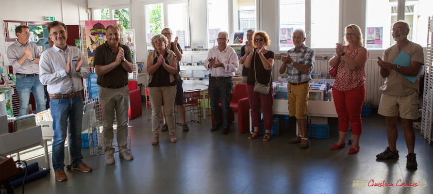 Applaudissements pour cet intermède musical interprété par Vincent Vilnet. Festival JAZZ360. 1er juin 2017, Camblanes-et-Meynac