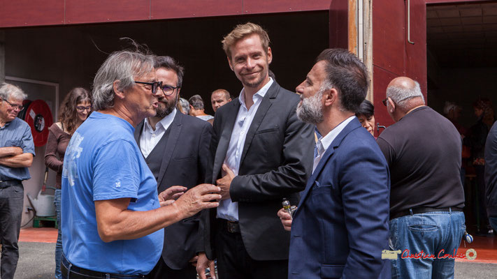 Richard Raducanu, Président de l'association JAZZ360 accueille NIcolas Saez et son quartet. Festival JAZZ360 2019, Château Duplessy, Cénac, lundi 10 juin 2019