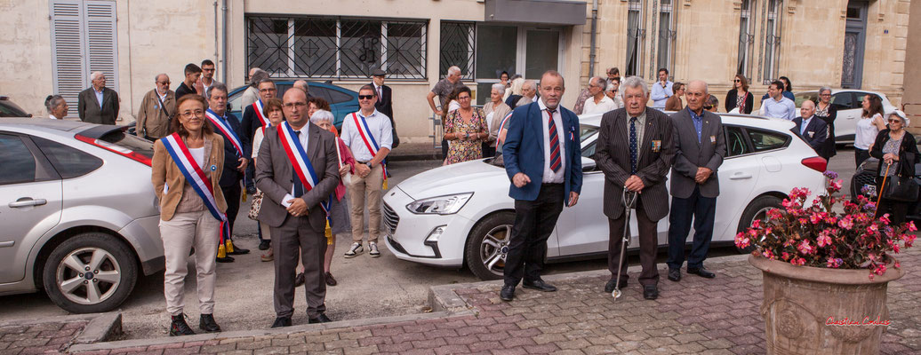 Quatre-vingtième anniversaire du Souvenir et de la Mémoire de la Résistance, en présence de Mathilde Feld, députée de Gironde, Christophe Miqueu, maire de Sauveterre, Jean Favory, président de l'A.N.A.C.R. le 14/07/2024. Photographie © Christian Coulais