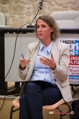 Marie Duret-Pujol, candidate aux élections européennes La France insoumise. Langon, 14/02/2019