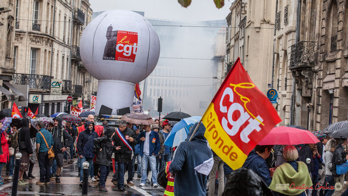 CGT Haut de Gironde. Manifestation contre la réforme du code du travail. Place Gambetta, Bordeaux, 12/09/2017