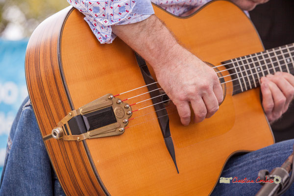 Guitare de Bruno Debord; Swing Home Trio. Festival JAZZ3602019, Camblanes-et-Meynac. 08/06/2019