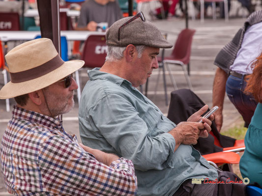 Francis Henry, Jean-Paul Robert, bénévoles du Festival JAZZ360, Swing Home Trio, Camblanes-et-Meynac. 08/06/2019