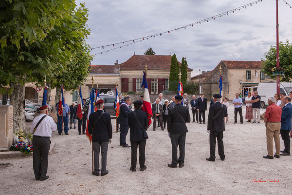 Quatre-vingtième anniversaire du Souvenir et de la Mémoire de la Résistance, stèle Roger Teillet, place de la République, Blasimon, allocution de Daniel Barbe, maire de Blasimon. Dimanche 14 juillet 2024. Photographie © Christian Coulais