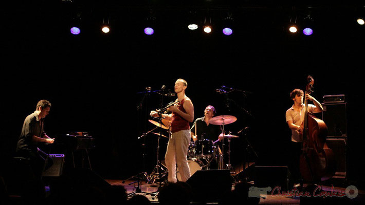 Franck Woeste, Médéric Collignon, Philippe Gleizes, Frédéric Chiffoleau; Médéric Collignon "Jus de Bocse". Festival JAZZ360, Cénac. 04/06/2011