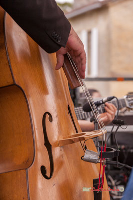 Contrebasse d'Olivier Cherbit; Swing Home Trio. Festival JAZZ3602019, Camblanes-et-Meynac. 08/06/2019