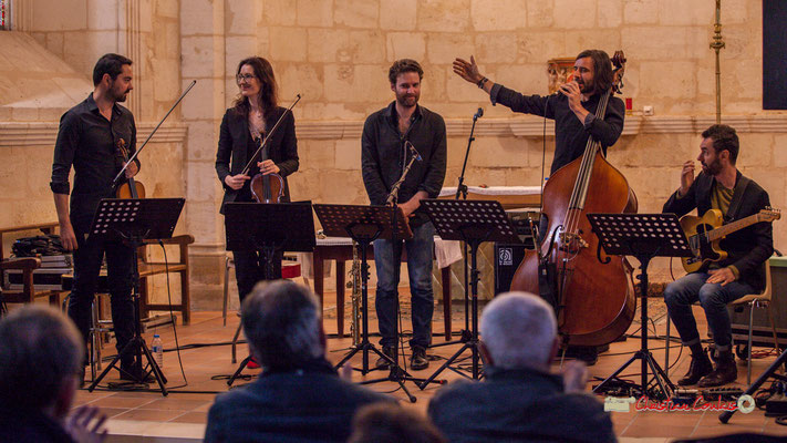 Bastien Ribot, Aude-Marie Duperret, Maxime Berton, François Poitou, Federico Casagrande; François Poitou Quintet. Festival JAZZ360 2019, Cénac. 07/06/2019