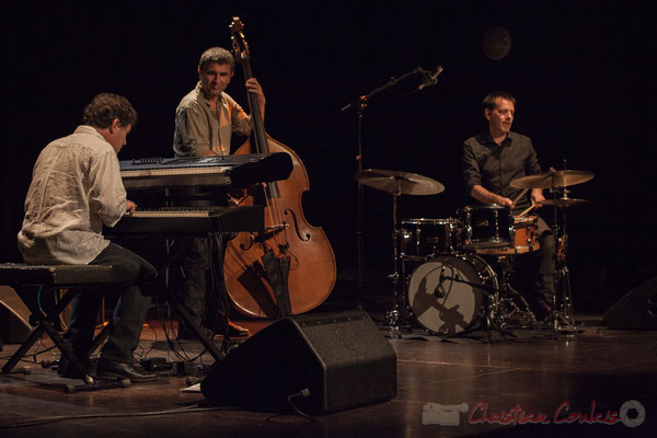 Serge Moulinier, Christophe Jodet, Didier Ottaviani; Serge Moulinier Trio, soirée Cabaret JAZZ360, Cénac. 07/11/2015